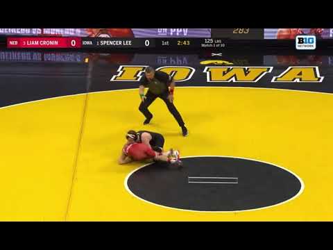 Spencer lee pins #3 in 38 seconds #ncaawrestling #iowahawkeyes #fightforiowa #viral #trending #fypシ