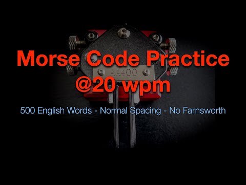 Morse Code Practice - 500 Words @20wpm