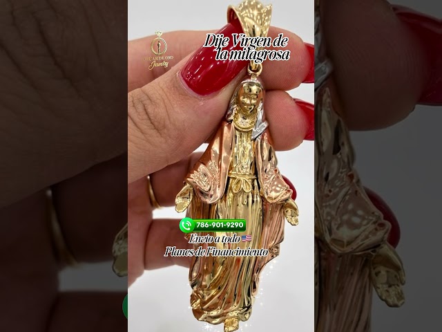 Vídeo relacionado con GoldChic Colgante Oro Milagrosa Collar Virgen de Oro enchapado