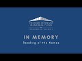 In Memory Virtual Reading of the Names: 1993-2020