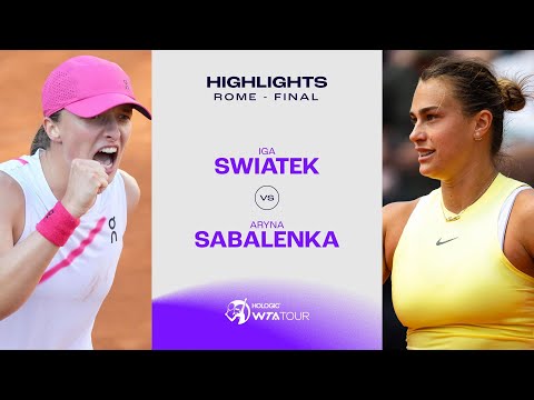 Теннис Iga Swiatek vs. Aryna Sabalenka | 2024 Rome Final | WTA Match Highlights