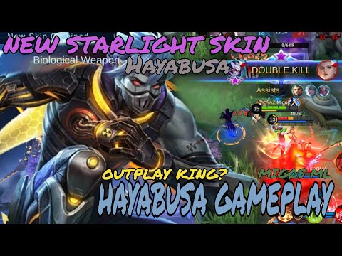 HAYABUSA STARLIGHT SKIN: BIOLOGICAL WEAPON + GAMEPLAY | HAYABUSA GAMEPLAY | MOBILE LEGENDS