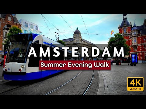 Experience Amsterdam Like Never Before | 4K Summer Walk