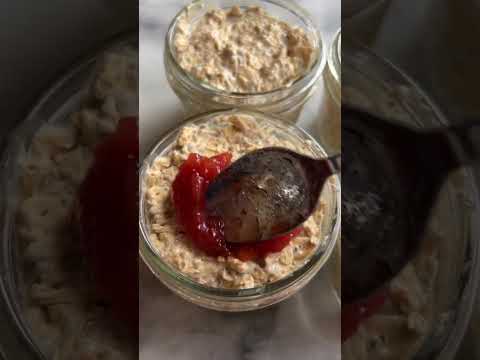 Creamy Peanut Butter and Jelly Overnight Oats