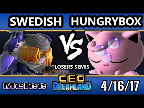 CEO Dreamland 2017 SSBM - RNG | Swedish Delight (Sheik) Vs. Liquid` Hungrybox (Jiggs) Smash Melee LS