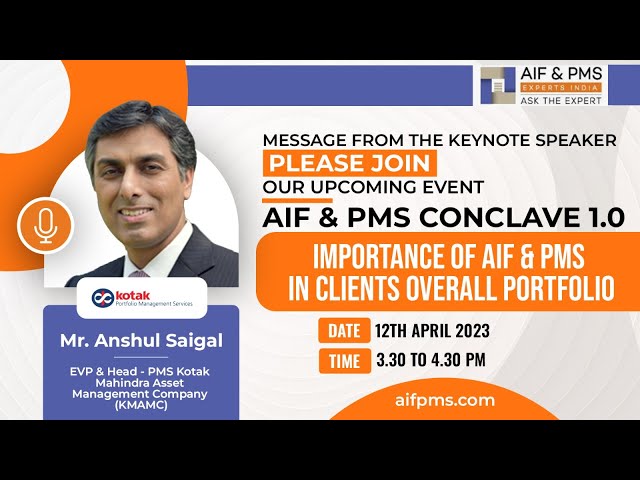 Message From the Keynote Speaker – Please join Our Upcoming Event AIF & PMS Conclave 1.0