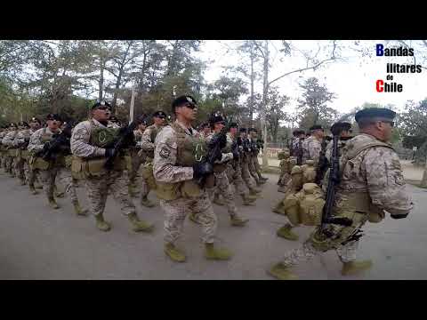Salida Comandos Brigada de Operaciones Especiales ´´Lautaro´´ (BOE) cantando - Parada Militar 2017