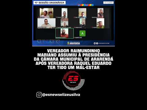 Ararendá-CE: Vereador Raimundinho Mariano assume à presidência da Câmara após mal-estar de Rachel