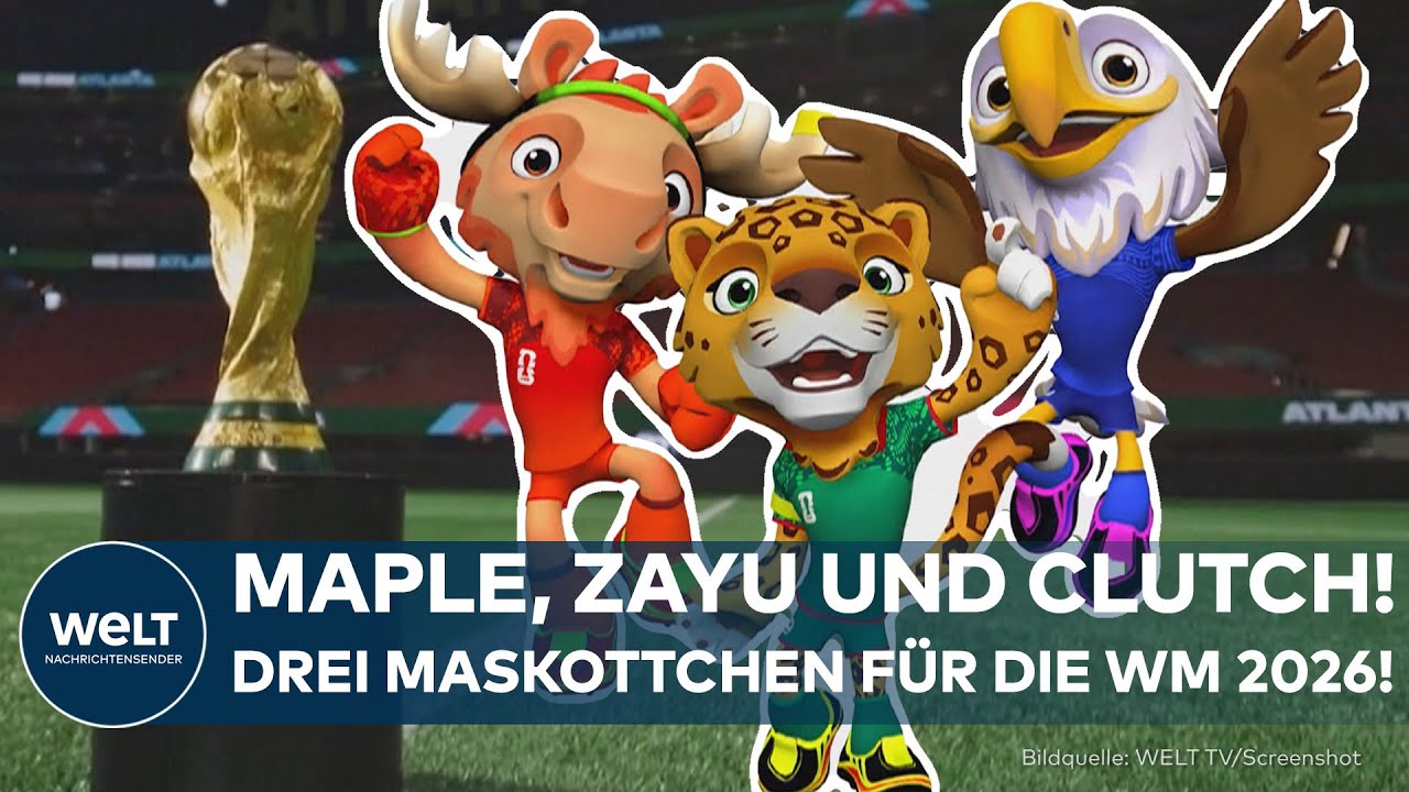 WM 2026: Das sind die drei Maskottchen für das Turnier in den USA, Kanada und Mexiko