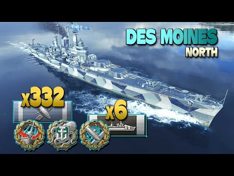 Cruiser Des Moines: 281k on map North - World of Warships