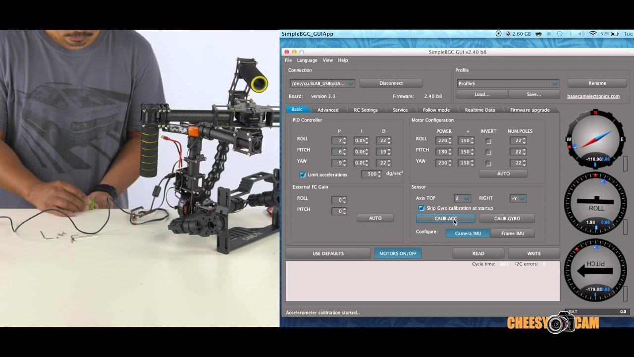 3 Axis Gimbal Calibrating Camera IMU and Frame IMU 32 Bit Alexmos SBGC
