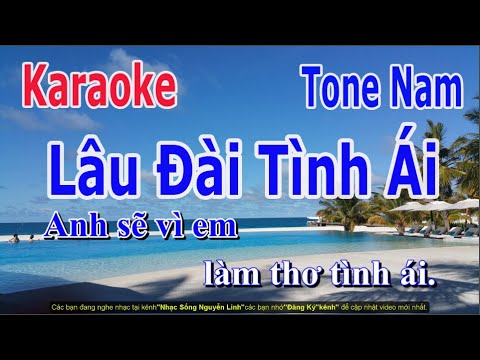 Karaoke Lâu Đài Tình Ái Tone Nam | Nhạc Sống Nguyễn Linh