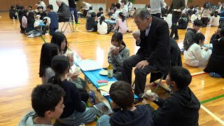 1月13日【びわ湖放送ニュース】児童たちが地域住民招いて収穫感謝祭