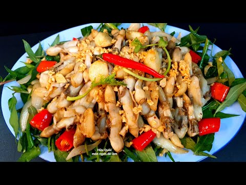 Ốc móng tay xào tỏi