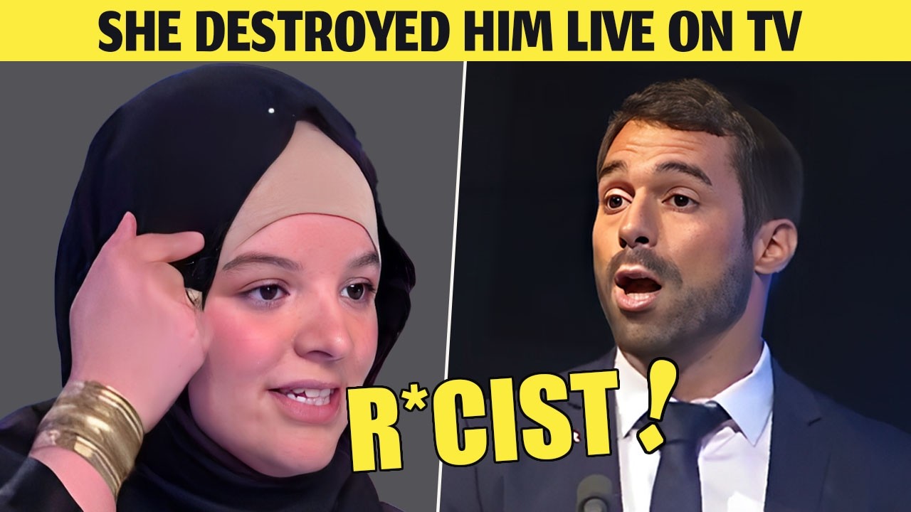 She destroys a French politician live on TV // Debate on Muslim veil (Hijab)