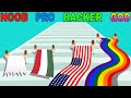 NOOB vs PRO vs HACKER vs GOD in FlagPainters |PLAYGAME24DIA