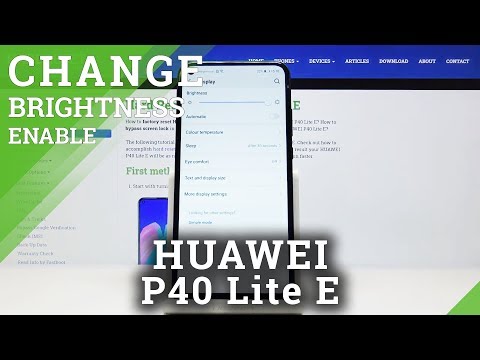 How to Set Adaptive Brightness in HUAWEI P40 Lite E – Automatic Screen Intensity