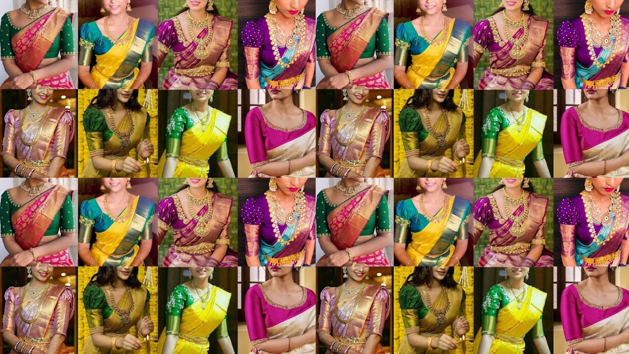 Pattu saree blouse back neck designs/Silk blouse designs new model/very beautiful pattu silk blouse