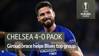 Chelsea vs PAOK (4-0) | UEFA Europa League highlights