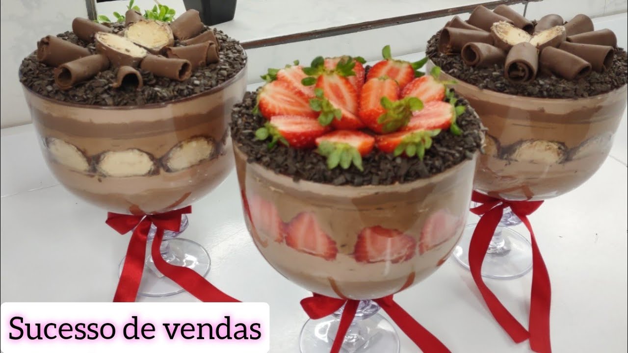 COMO PREPARAR TAÇA DE CHOCOLATE / POR QUANTO VENDER/SOBREMESA PARA O NATAL E ANO NOVO/ FAÇA E VENDA