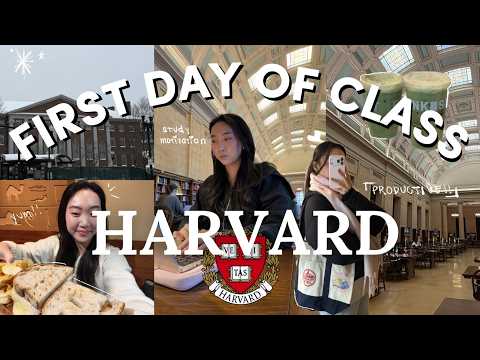 HARVARD FIRST DAY OF CLASS in a snowstorm ❄️ productive vlog, study motivation, disciplined routine