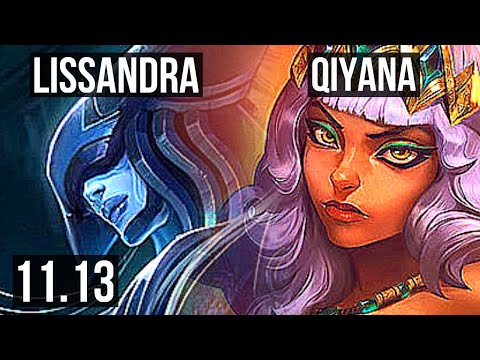 LISSANDRA vs QIYANA (MID) | 4.5M mastery, 7/1/7, 1400+ games | KR Diamond | v11.13