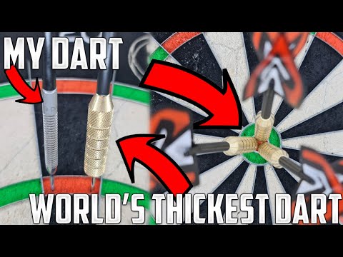 WORLD'S THICKEST DARTS! Trying To Hit A 180 With The World's Thickest Darts!