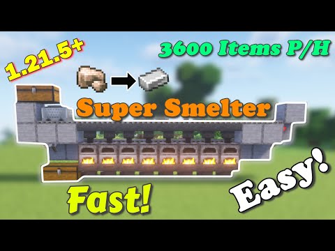 Easy Super Smelter For Minecraft 1.21.5+ | AsFast IX | #minecraft #trending #gaming #farm