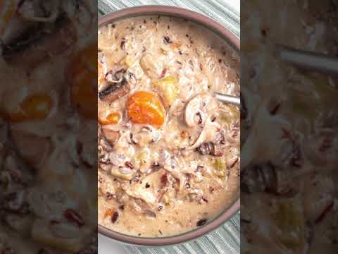 Sopa cremosa instantânea de frango e arroz selvagem | Amy + Jacky #shorts