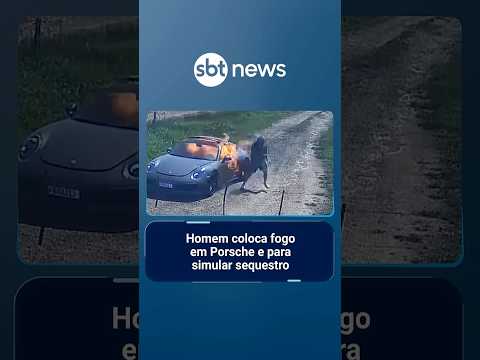 Flagra: Homem coloca fogo em Porsche e para simular sequestro no Paraná | #SBTManhã