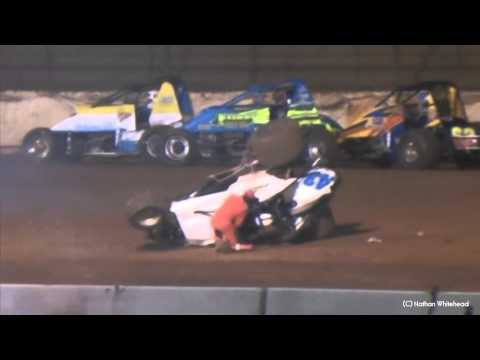 Alex Orr Big Crash - Sydney Speedway 25-2-12