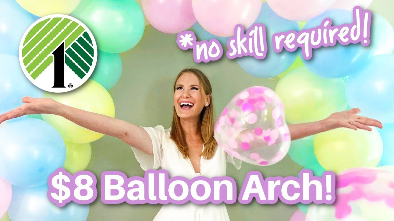 How to make a Dollar Tree Balloon Arch (no stand required!)🎈