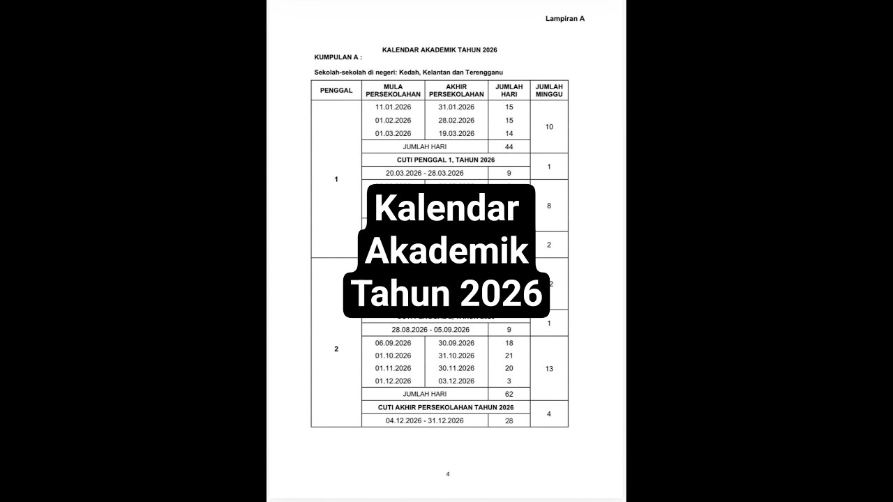 Kalendar Akademik Tahun 2026 #capcut #kalendar #kalendarakademik #kalendarakademik2026 #takwim2026