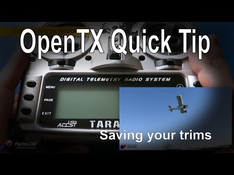 OpenTX/Taranis Quick Tip: Saving Trim Positions into the Model