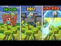 Minecraft ZOMBIE BASE DEFENSE NOOB Vs PRO Vs HACKER