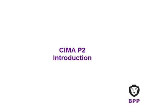 CIMA P2 : Quick Introduction