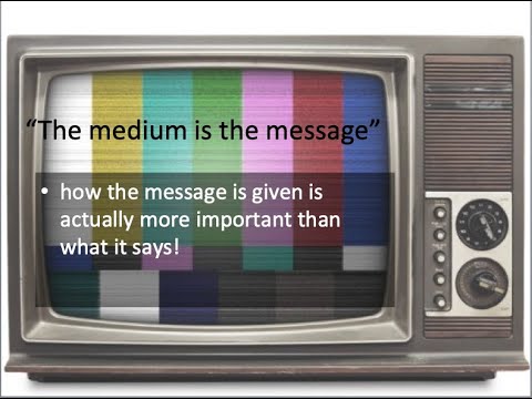 Marshall McLuhan, "The Medium is the Message"