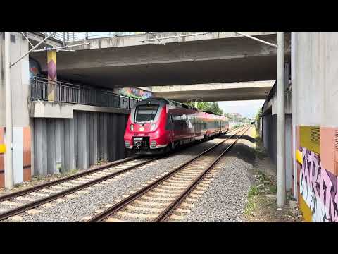 S-Bahn Mitteldeutschland - BR442 (Talent 2) Train Arriving at Leipzig MDR Station as S6