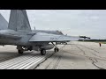 FA 18E Super Hornets VFA 143 PUKIN DOGS Departing AirshowLondon 2018