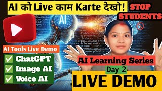 AI Tools Practical Class in Hindi | Day 2 | ChatGPT, Image AI, Voice AI,Live Demo | Masterclass