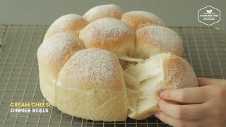 크림치즈 밀크롤 (모닝빵) 만들기 : Soft and Fluffy Cream cheese Dinner Rolls (Milk Bread) Recipe | Cooking tree