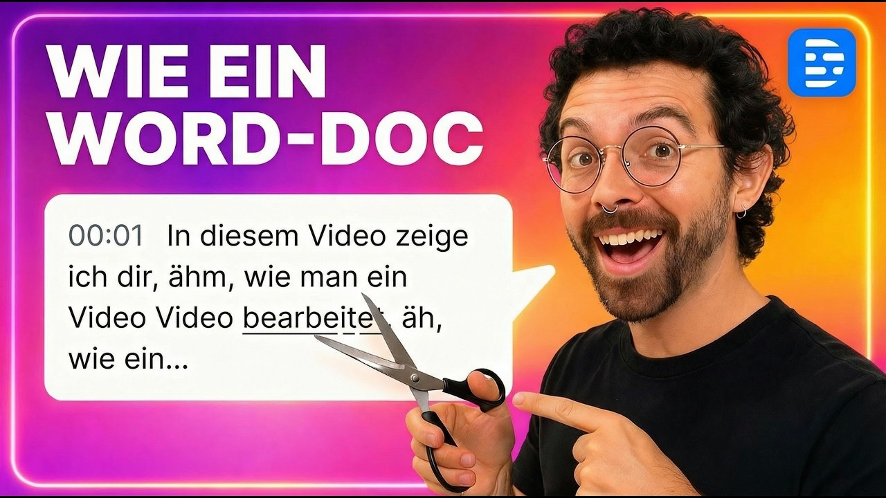 Descript Tutorial: Videos schneiden wie ein Word-Dokument (Deutsch)