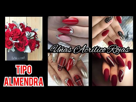 DISEÑOS DE UÑAS💅2020 TIPO ALMENDRA/ COLOR ROJO/UÑAS ROJAS 2020/RED NAIL