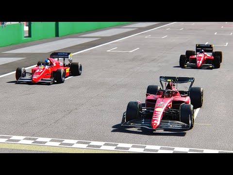 Ferrari F1 2022 vs Ferrari F1 1986 vs Ferrari F1 1987 at Spa Francochamps