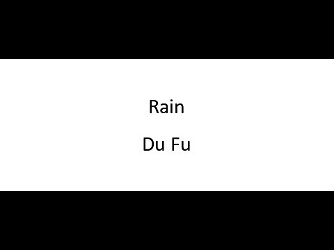 Rain - Du Fu