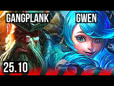 GANGPLANK vs GWEN (TOP) | 10/1/18, 46k DMG | KR Master | 25.10