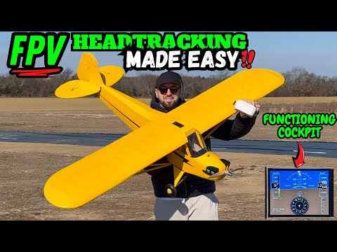 Realistic RC Airplane! FPV Head Tracking & Working Screen!