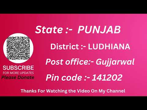 Punjab Ludhiana Gujjarwal Ka pin code 141202 / Ludhiana Gujjarwal ka post office