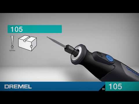 Dremel Bosch 105 Freza graviravimui D=0,8 mm, 3 vnt. video
