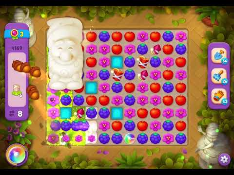 GardenScapes Level 4169 no boosters (16 moves)
